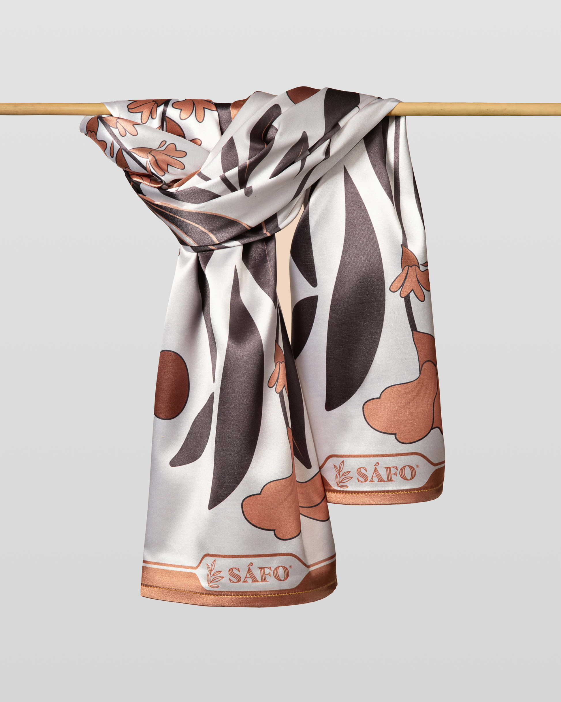 Satin Botanical Scarf