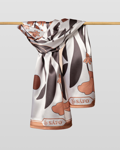 Satin Botanical Scarf