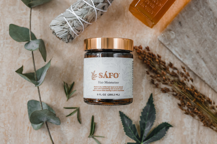 Sáfo promotes healthy scalp and hair growth